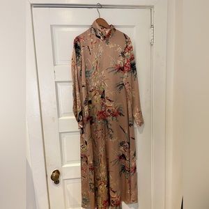 Wilfred silk floral mid length dress